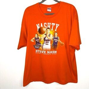 Steve Nash NASHTY Phoenix Suns Shirt Men’s XL Orange Short Sleeve NBA
